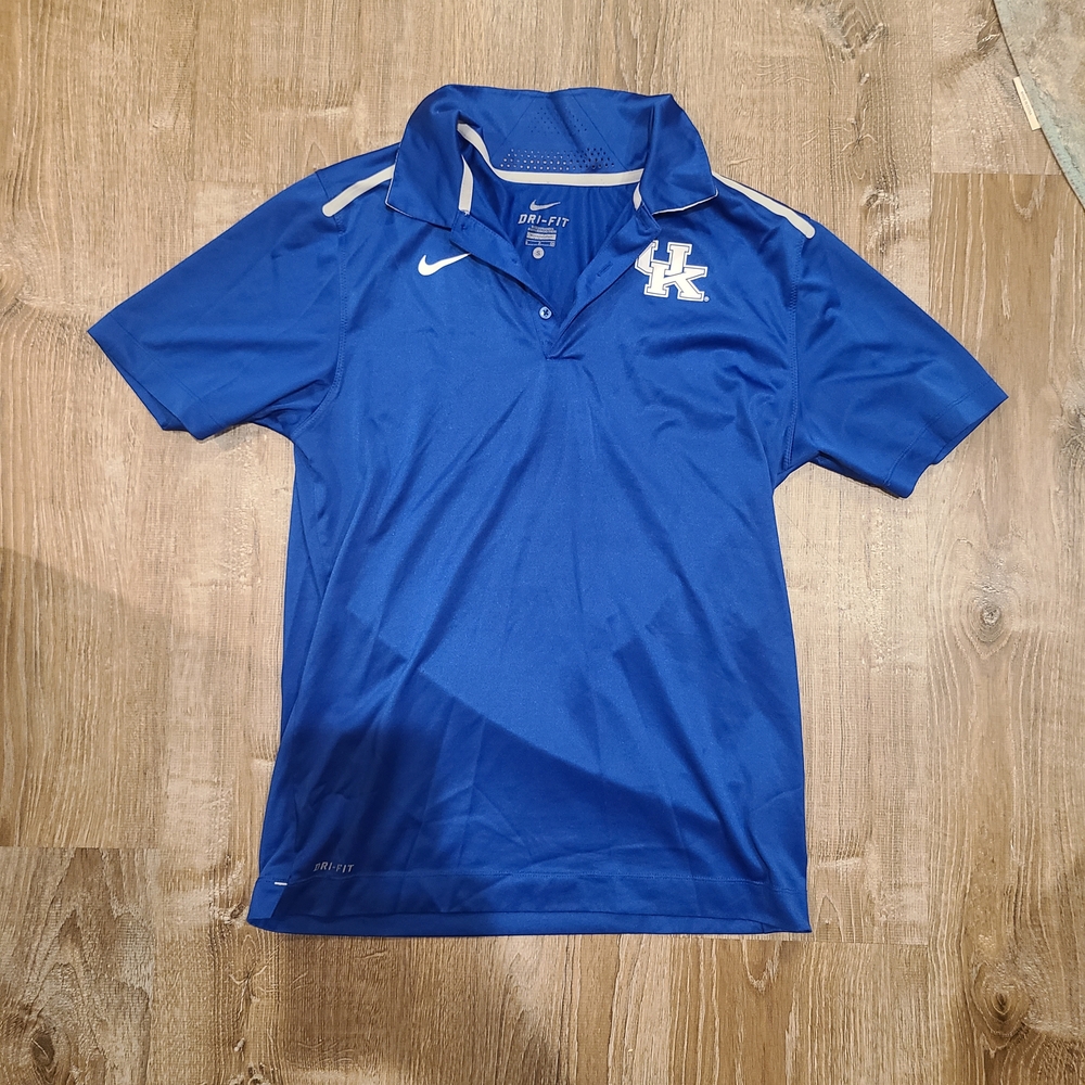 Nike Blue Men's University Of Kentucky UK Polo Shirt S
